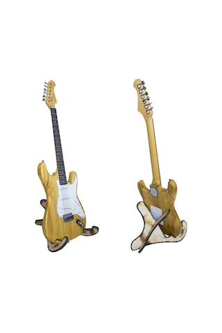 Ahşap Klasik Akustik Elektro Gitar Standı Donizetti Siyah