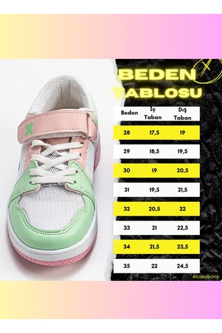 Casa Mint Pembe Kız Çocuk Sneakers Pembe