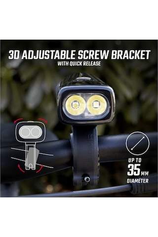 Ön Aydınlatma Buster 1100 Lümen Usb Şarjlı Sigma Beyaz
