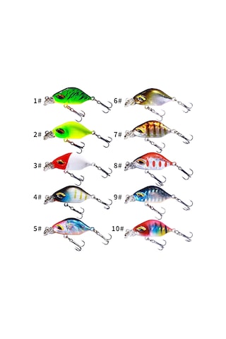 Hengjıa Cb070 Yem Batık Küçük Yağlı Sahte Yem, Boyut: 3.8cm 3.3g 10 Renk