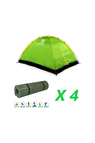 Upland Crew 3xl Çadır - 4 Kişilik 4 Tane Mat Yeşil