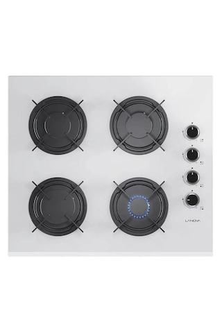 Lanova İnci 3206W01 - G16400-202 - 3220W6 Beyaz Cam Ankastre Set