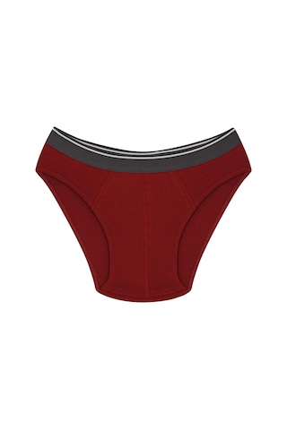 İbrahim Burak Etiler Collection Moda Çizgi Erkek Pamuk Likralı Slip Bordo 40132