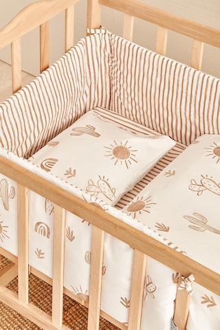 Soley Boho Bebek Yatak Koruyucusu 35x210 Bej