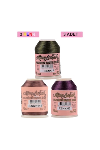 3 Adet Altınbaşak Oya Ve Dantel İpi 20 Gr - Royaleks - No: 1144 -