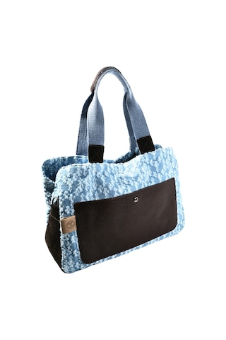 Biem Accessory Biem Açık Mavi-yırtık Desen Denim Salaş-retro Taş Trok Döşemeli Çok Gözlü Çanta Çok Renkli