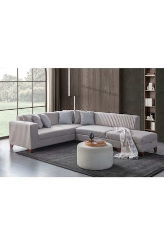 Eymense West Köşe Koltuk Takımı Krem Sağ Köşe