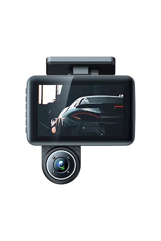 Wezone Üç Kameralı Araç İçi Kaydedici 1080p - Ön+iç+arka Görüntü, Entegre Park Monitörü, Ir Gece Görüşü Ve Çarpma Koruma Sistemi