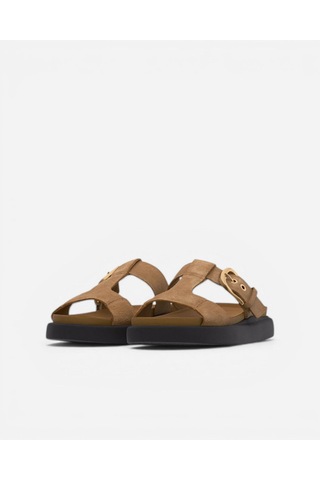 Clarks Aristella West Warm Sand Suede Kadın Bej Terlik 26185811 Bej