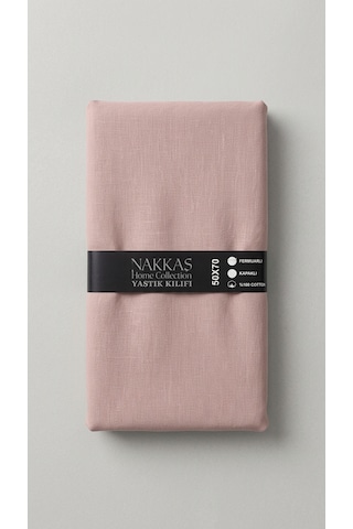 Nakkaş Home Collection 2'li Pamuklu Fermuarlı Yastık Kılıfı Seti - 50x70 Cm Düz Renk Yastık Kılıfı Açık Lila