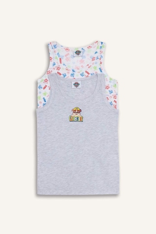 Defacto Paw Patrol Lisanslı Desenli 2li Gri Melanj Atlet Erkek Çocuk C2900a826spgr93 Gri-gr93
