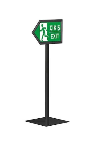 Ok - Yön Alüminyum Bilgilendirme Panosu Siyah Tek Taraflı- A4-21x30 Cm