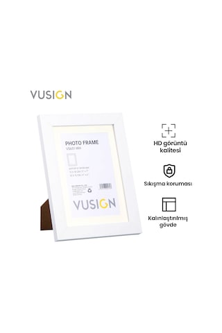 Vusıgn Mdf Beyaz Kabartmalı ,masaüstü Ve Duvar Askılı Fotoğraf Çerçevesi 3'lü Set
