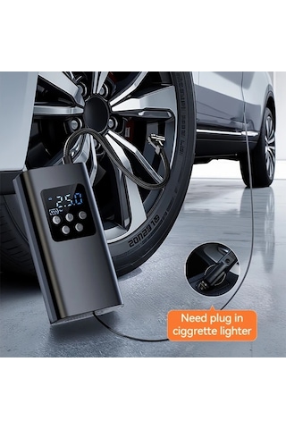 Primepickings Siyah Portable Kablolu Led Işıklı Şişirme Cihazı 150 Psı Hava Kompresörü 36v Araçlar Ve Yol Yardımı İçin