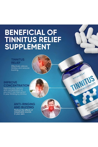 Vıvalıfer Tinnitus Relief For Ringing Ears Cognitive 1200mg 120 Caps