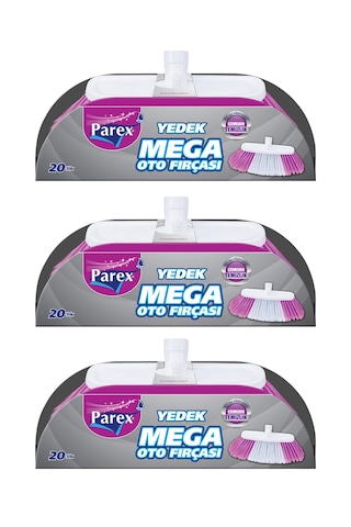 Mega Oto Fırçası Yedek Sapsız Üçlü Paket