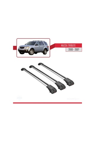 Mazda Tribute 2000-2007 Arası İle Uyumlu Ace-1 Ara Atkı Tavan Barı Gri 3 Adet Bar