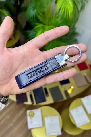 Premium Deri Ruhsat Kılıfı Ve Anahtarlık Seti Lacivert