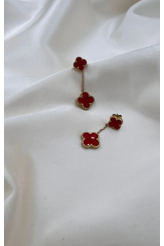 Bb Çelik Yonca Model Sallantılı Küpe