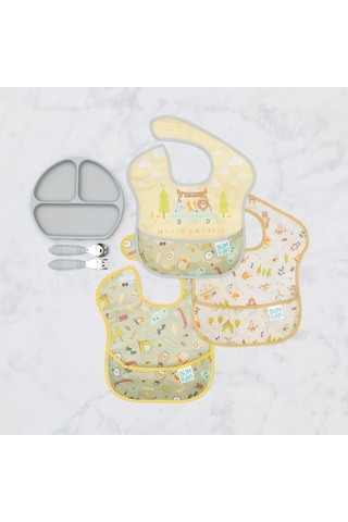 Bumkins Superbib Önlük 3'Lü Paket - Happy Campers Çok Renkli