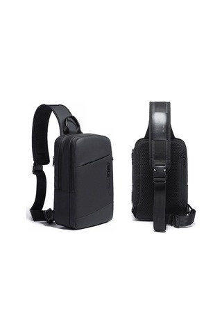 Ebitda Bange Outdoor Usb Şarj Portlu Tek Omuz Çantası Siyah 19x8x30cm 0.57kg Kapasiteli Oxford Bezi Siyah