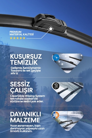 Volkswagen Polo Silecek Takımı 1981-1994 Uyumlu 400mm/400mm