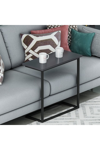 Narin Yan Sehpa, Metal Ayaklı Yan Sehpa, Ev-ofis - Antrasit/siyah Antrasit/siyah
