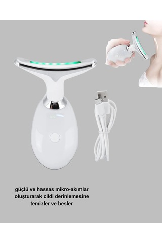 Yüz Boyun Sıkılaştırıcı Cilt Bakım Ems Mikro Akım & Kırışıklık
