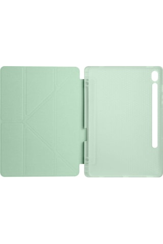 Galaxy Tab S9 Fe Kılıf Uyumlu Zore Tri Folding Kalem Bölmeli Standlı Kılıf-açık Yeşil Tablet Kılıfı