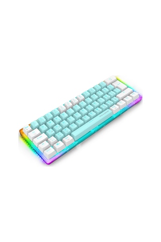 Mx-1 Mekanik Klavye Rgb Red Switch Türkçe Oyuncu Klavyesi Beyaz Mini Klavye Kablolu