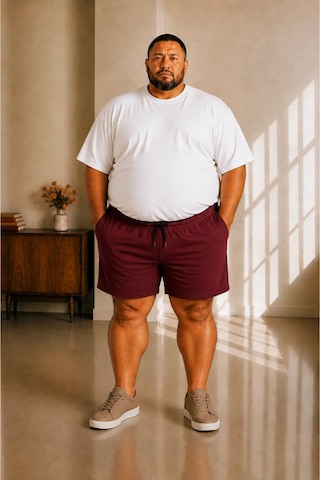 Sngl Tekstil Erkek Büyük Beden Şort 3xl 4xl 5xl 6xl 7xl 8xl 9xl Bordo