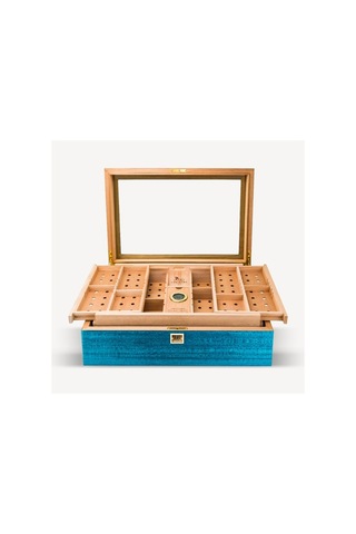 Lubinski Limited Edt. İspanyol Sedir Mavi Humidor Lb-030