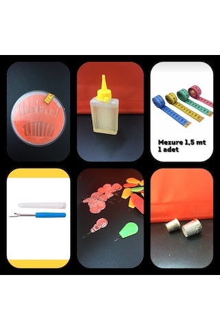 Dikiş Seti 6 Parça ( Dikiş İğnesi+Makine Yağı+Mezure+İlik Açıcı K Dikiş Seti 6 Parça ( Dikiş İğnesi+Makine Yağı+Mezure+İlik Açıcı K