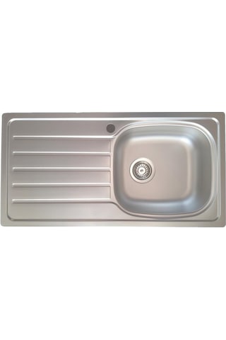 Artenova Tezgaha Sıfır Keten Dokulu K-t 86x43.5 Sol Evye Krom