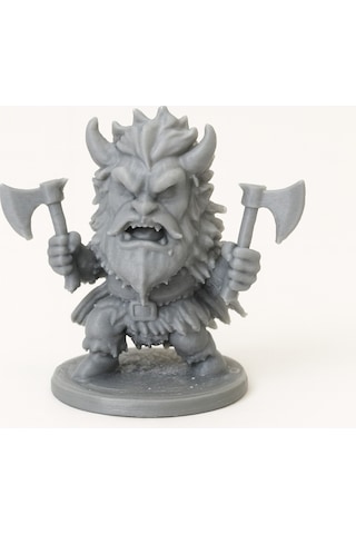 Viking Berserker Savaşçı Heykeli - Dekoratif Mini Figür Biblo - Masaüstü Aksesuarı