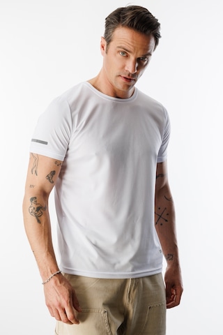 Genius Store Erkek Nem Emici Hızlı Kuruma Atletik Teknik Performans Spor T-shirt Drıfıt - Kısakolnew - Beyaz