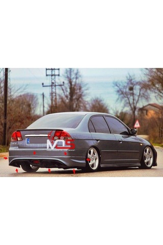Honda Civic Vtec 2 Custom Arka Tampon Eki Fiberglass Boyasız