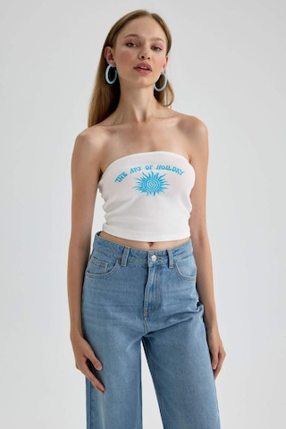 Defacto Baskılı Straplez Fitilli Kaşkorse Bluz B3998AX23HSWT32