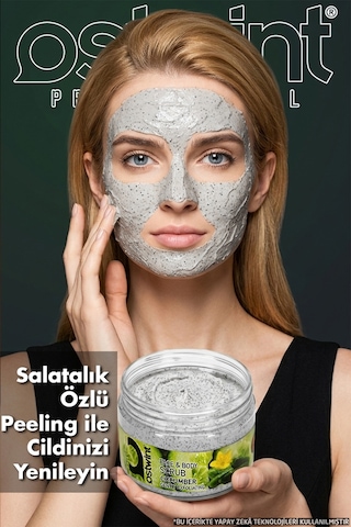 Ostwint Yüz Ve Vücut Peeling Scrub Salatalık 300ml Cilt Temizleyici Pürüssüzleştirici Dolaşımı Hızlandırıcı