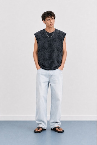 Respire Erkek Yıkamalı Tank Top Atlet Siyah