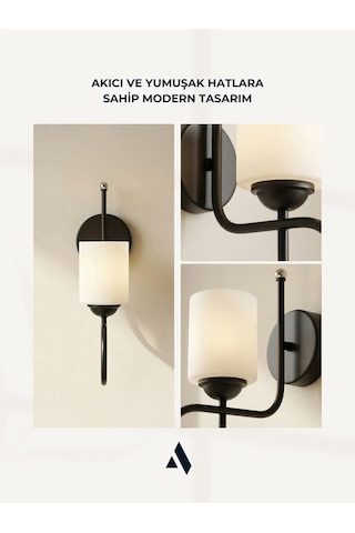 Flow Duvar Apliği Modern Klasik Tarzda Opal Ve Bal Camlı Işıltı Beyaz