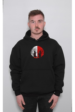 Baskwear Anime Naruto Kakashi Ball Sweatshirt Unisex Kapüşonlu Hoodie SIYAH