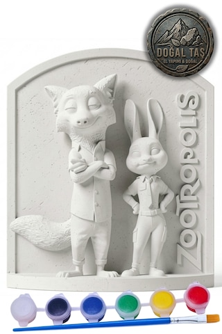 Zootropolis 15 Cm Taş Biblo Çocuk Boyama Etkinliği