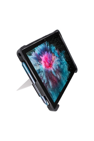 Microsoft Surface Pro 4-5-6-7 Kılıf Outdoor Darbe Emici Kılıf Siyah