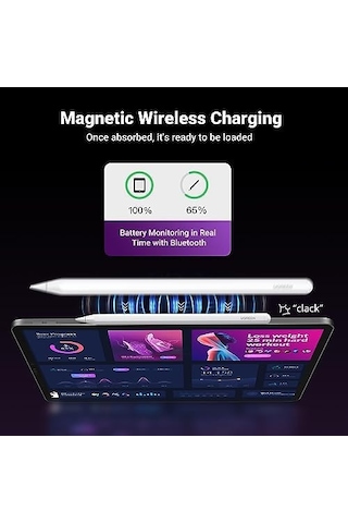 İpad İçin Kalem Manyetik Kablosuz Şarj 2. Nesil Eğim Hassasiyeti Palm Reddetme Güç Ekranlı Kalem İpad Pro 11 İnç 4/3/2/1, İpad Pro 12,9 İnç 6/5/4/3, İpad Air 4/5, İpad Mini İçin