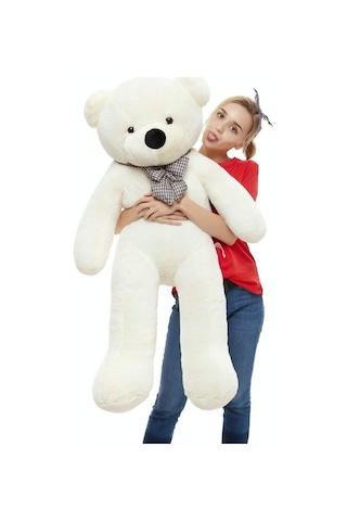 Kuki Oyuncak 140 CM Sevimli Beyaz Peluş Ayı