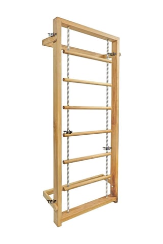 İsveç Tırmanma Duvarı - Jimnastik Egzersiz Merdiveni 3 'lü Set 80 x 190 CM Ahşap