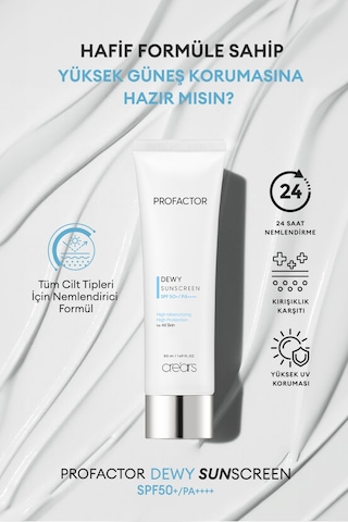 Cre'ars Peptit İçerikli Yoğun Nemlendirici Güneş Kremi SPF50+ 50 ML
