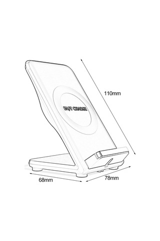 Dikey Hızlı Şarj Cihazı Cep Telefonu Cep Telefonu Şarj Cihazı Kullanışlı Şarj Cihazı - Fanlı Siyah