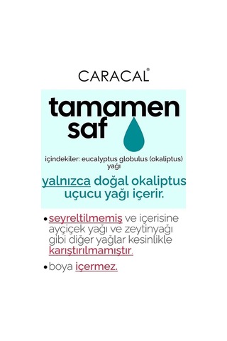 Caracal Saf Okaliptus Yağı Doğal Okaliptus Uçucu Yağı 10 Ml Okaliptüs Yağı
